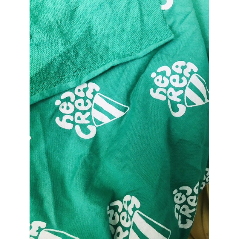 Vải thun cotton da cá Hàn 2c hình kem