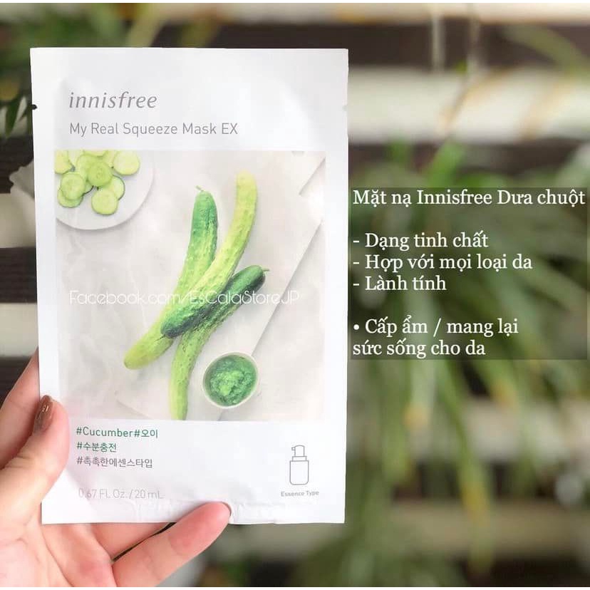 [MẪU MỚI] Mặt Nạ Giấy Innisfree My Real Squeeze Mask
