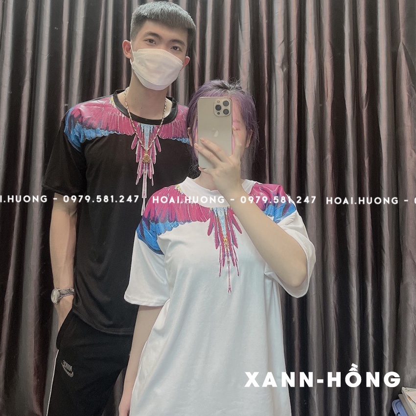 Áo Cánh Chim Bur.lon Viền Vai Nam Nữ Unisex Cotton In Nhiệt Ảnh Thật Kèm Video