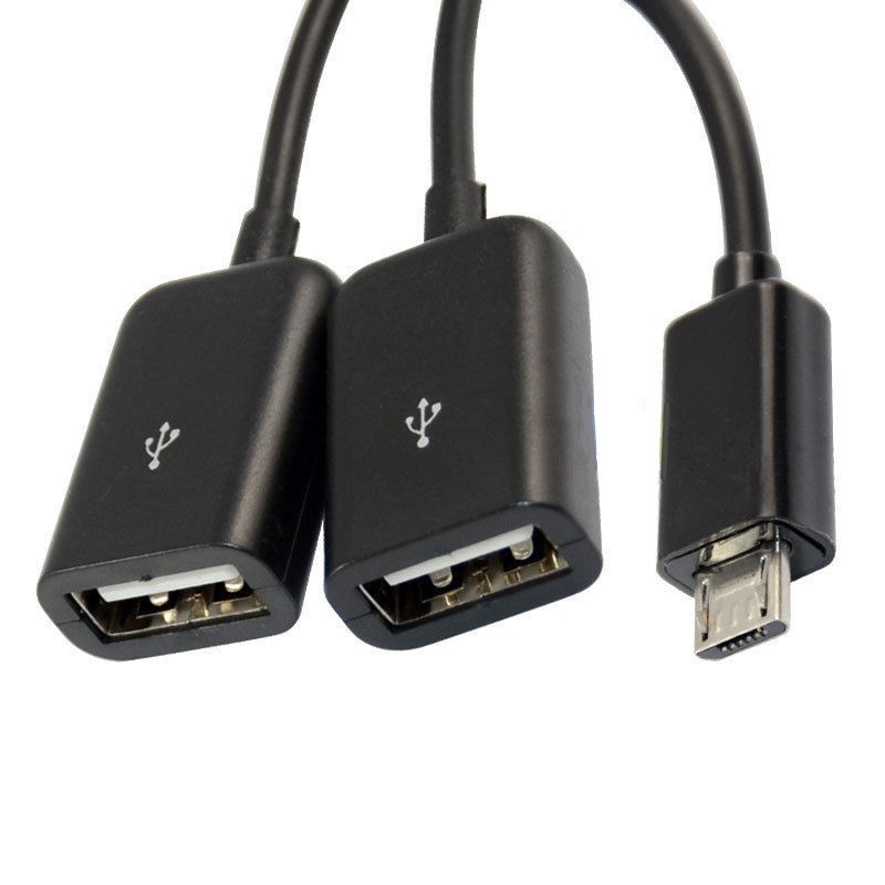 Cáp chuyển đổi từ Micro USB Host Male sang 2x Type A Dual USB Female đa năng | BigBuy360 - bigbuy360.vn