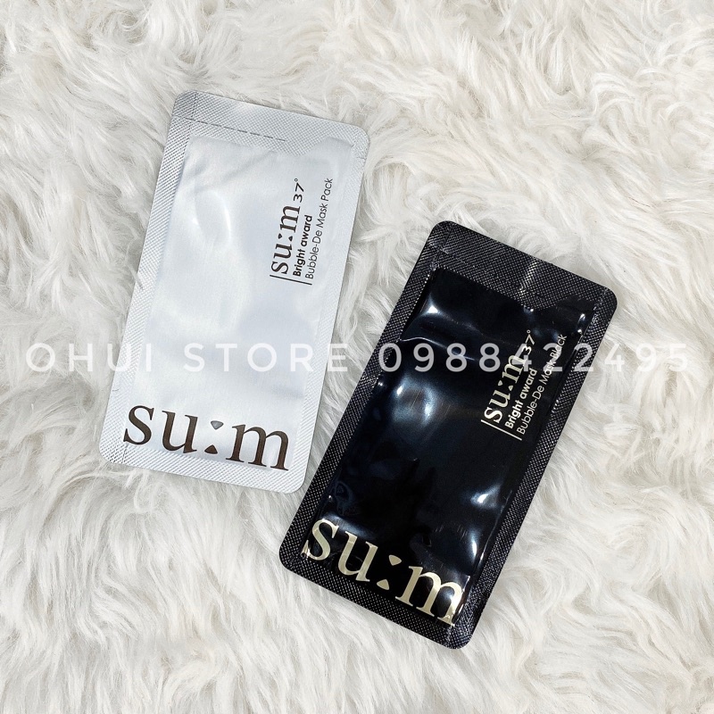 1 gói mặt nạ sủi bọt thải độc hút dầu sạch sâu Su:m37 Bright Award Bubble De Mask - Hàng chính hãng