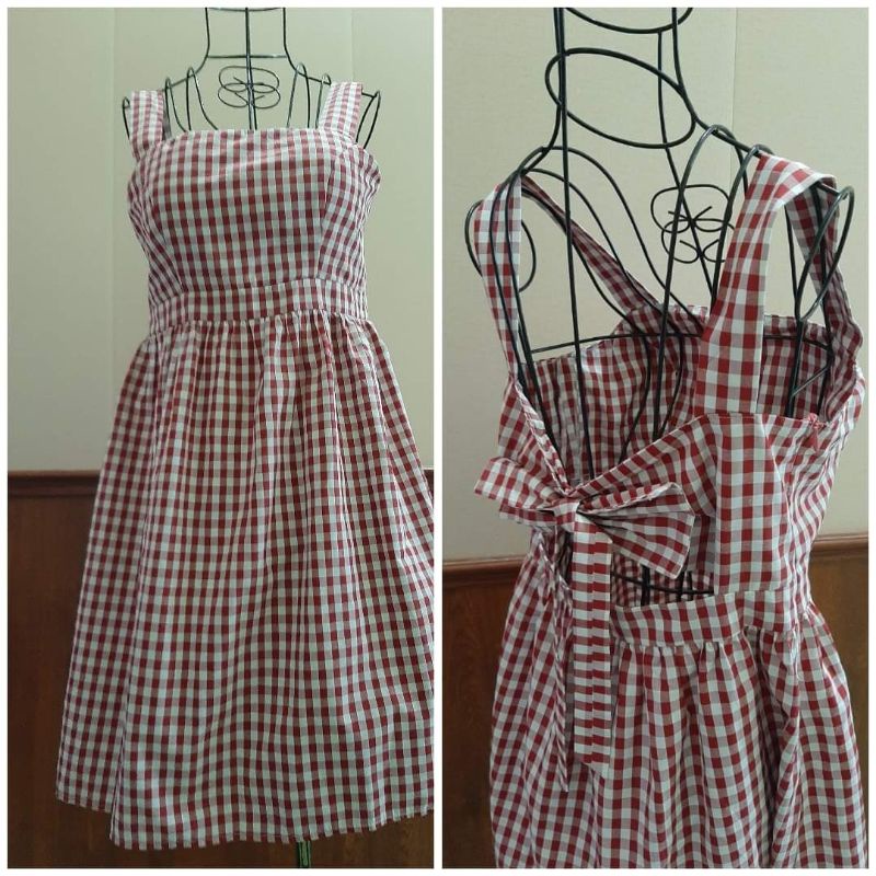 váy caro đỏ jennie/ SIZE S/M