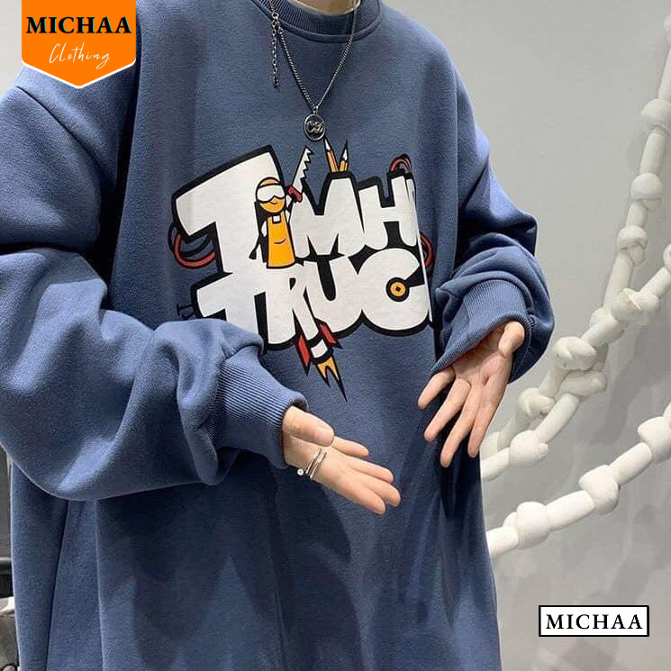 Áo Khoác Sweater Nỉ TRUCK Nam Nữ Ulzzang Unisex, Áo Khoác Form Rộng Thời Trang - MICHAA AKN94