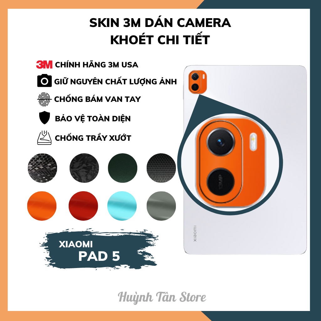 Combo 2 Dán camera sau Xiaomi Mipad 5 Pro chất liệu 3M bảo vệ bề mặt kính thumbnail