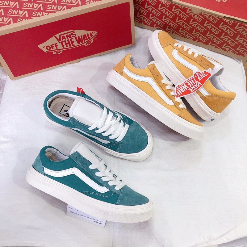 tặng hộp GIÀY VANS DA LỘN P 2 màu nữ