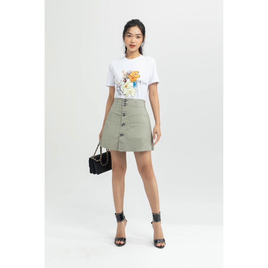 Quần sooc khaki giả váy nữ IVY moda MS 20B8567