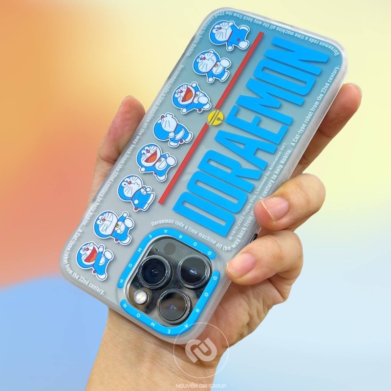 Ốp lưng ip 13 Pro Max silicon chống shock Doraemon 8 sắc thái tại hãng Rock Nguyễn Gia group