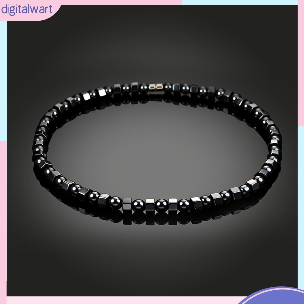 Vòng cổ xâu hạt nam châm đen thời trang nam nữ