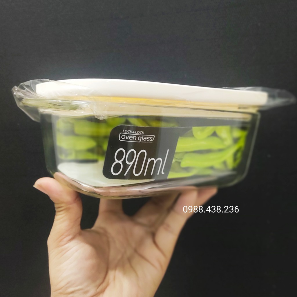 Hộp thủy tinh chịu nhiệt Lock&amp;lock 890ml