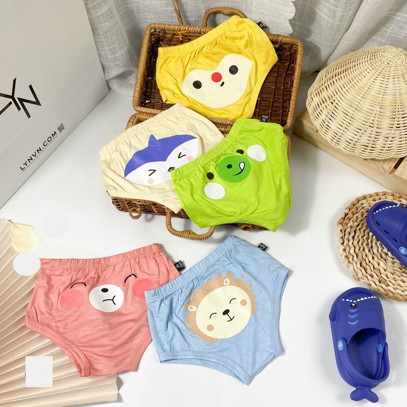 Bộ ba lỗ quần chip thun lạnh Minky Mom in họa tiết đáng yêu cho bé trai bé gái từ 4-15kg mặc ở nhà - Riokids BL4