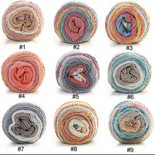 Cuộn len Cầu vồng Rainbow Cotton 100g