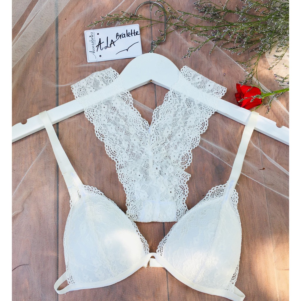 Nội y nữ sexy ALA BRALETTE hàng thiết kế bằng vải ren cao cấp không gọng quần lót quyến rũ