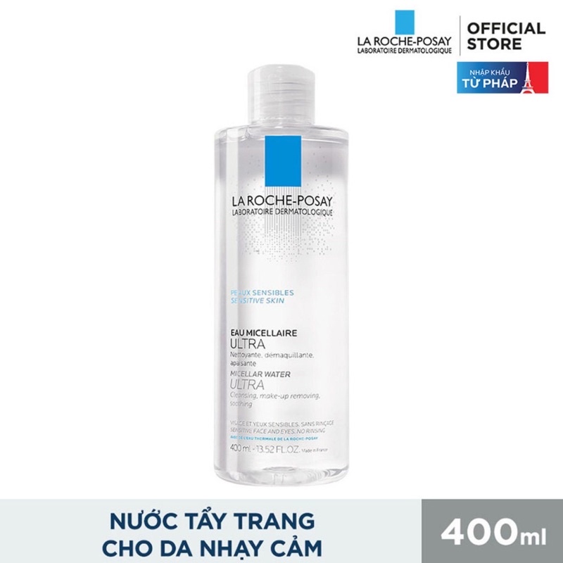 NƯỚC TẨY TRANG LA ROCHE POSAY MICELLAR WATER ULTRA SENSITIVE SKIN LÀM SẠCH SÂU CHO DA NHẠY CẢM