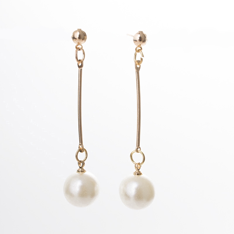 Set khuyên tai dài phối ngọc trai phong cách thời trang thanh lịch cho nữ