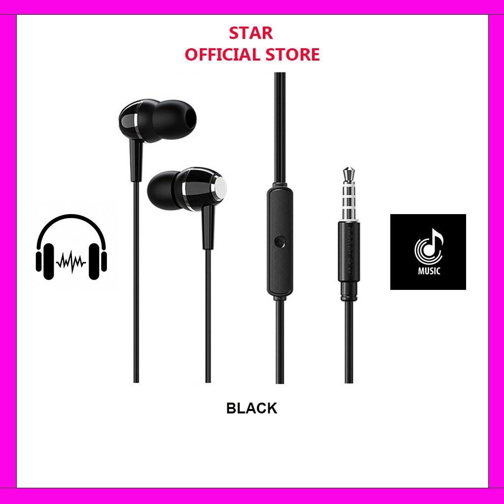 Tai Nghe Nhét Tai Chính Hãng , Tai Nghe Có Dây, Có Mic Jack 3.5mm,  Tương Thích Mọi Dòng Điện Thoại , Bảo Hành 1 Đổi 1 .