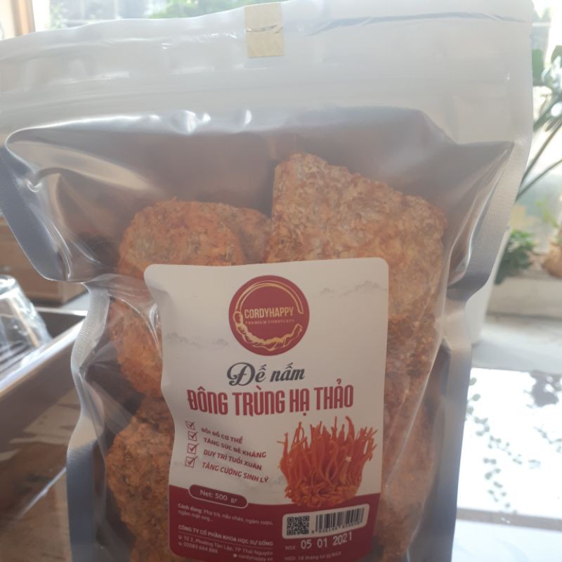 Đế nấm Đông trùng hạ thảo CordyHappy 0.5 kg | BigBuy360 - bigbuy360.vn