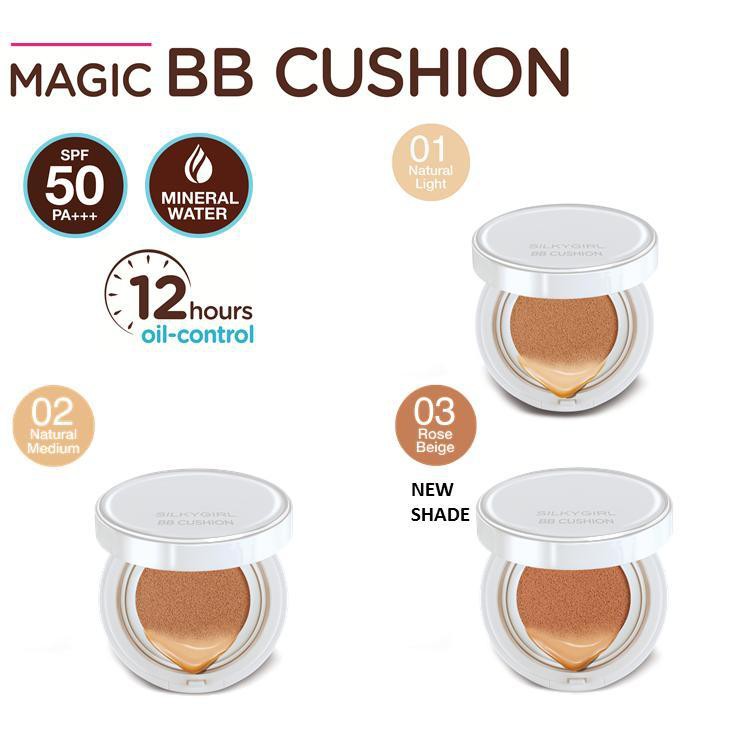 Phấn Nước Silkygirl Magic BB Cushion - 01 Natural Light, 02 Natural Medium 15g