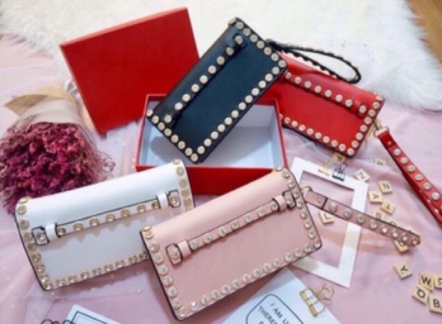 Ví Clutch Valentino Viền Đá