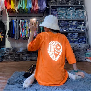 Áo thun tay ngắn phản quang unisex, in 3D không phai màu, 100% cotton, free size 40-75kg, streetwear-yumi47store *