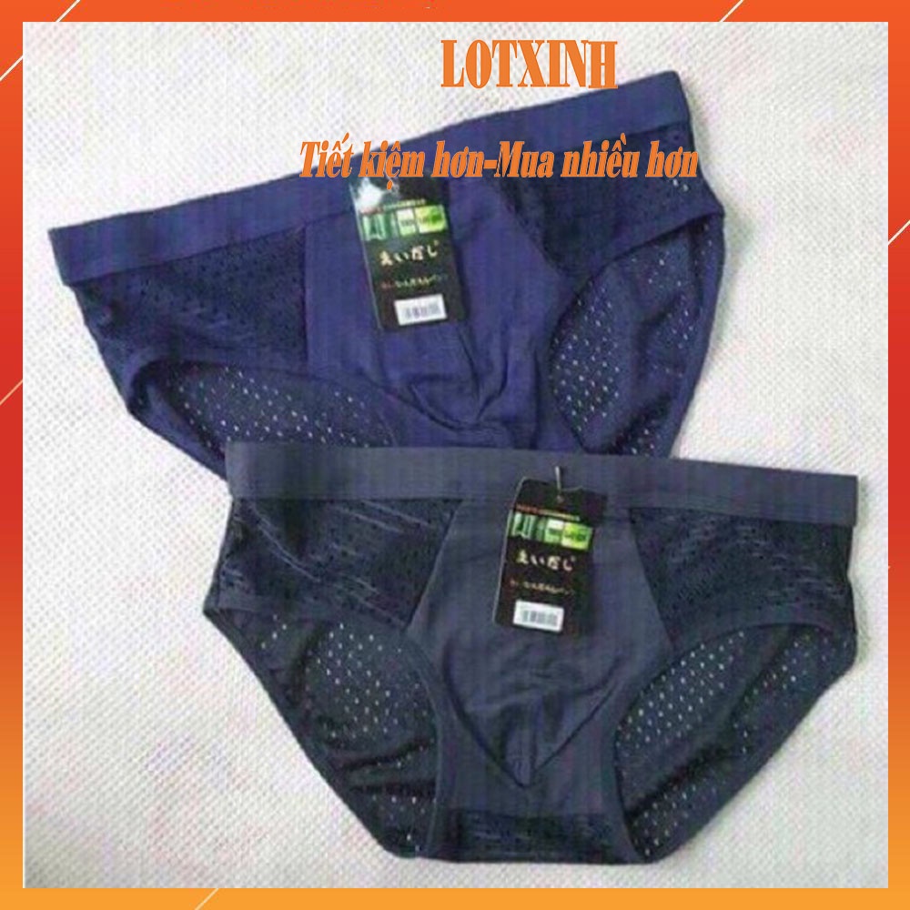 [TÚI 2] Quần lót nam, quần sịp tam giác cao cấp chất lưới thông hơi kháng khuẩn co giãn 4 chiều LOTNAM04