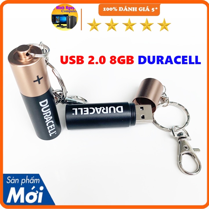 Usb 2.0 8gb Duracell có móc khoá hình cục pin thời trang