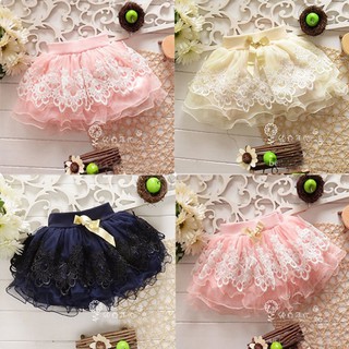 Chân váy cotton phối ren đáng yêu cho bé gái