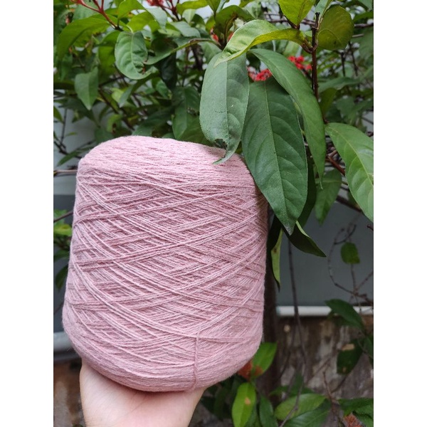 300g len Lông thỏ 100% màu hồng loang