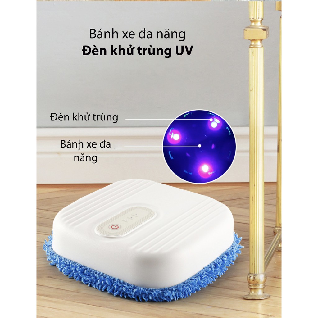 Robot lau nhà hút bụi khô & ướt Smart Life 2021 có remote hẹn giờ từ xa đèn UV