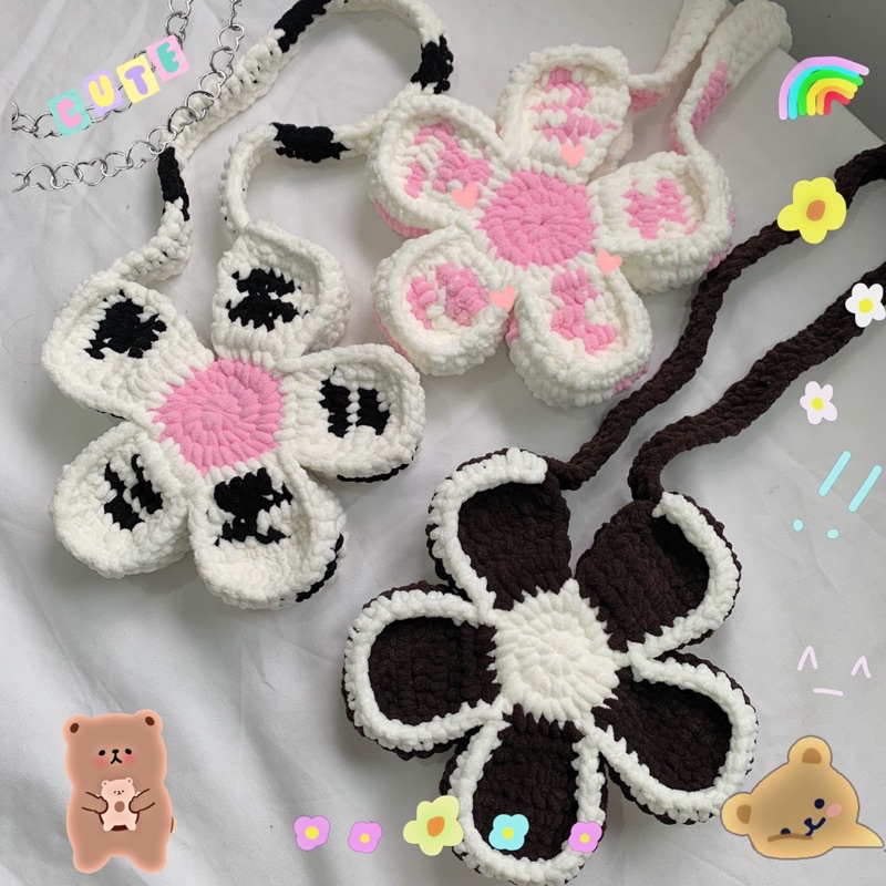 BLOOM FLOWER BAG - TÚI LEN BÔNG HOA CÚC