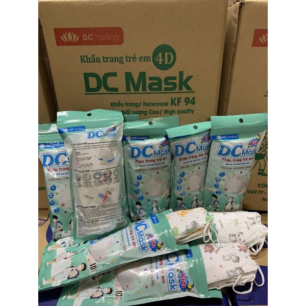 Khẩu trang 4D KF94 DC cho bé ( thùng 600c )