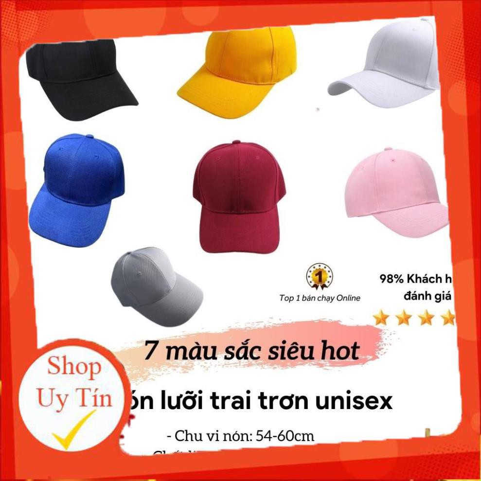 Nón lưỡi trai trơn unisex nhiều màu sắc thời trang, form chuẩn, nón kết dành cho nam và nữ, dáng Hàn Quốc hot trend