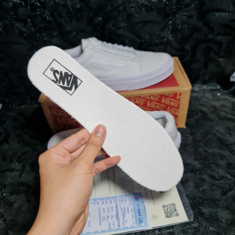 [ Ảnh Thật + Video] Giày Thể Thao Vans Old Skool Trắng || Vans Old Skool Full White | BigBuy360 - bigbuy360.vn