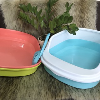 KHAY CHẬU VỆ SINH CHO MÈO LỚN - KÈM XẺNG VỆ SINH