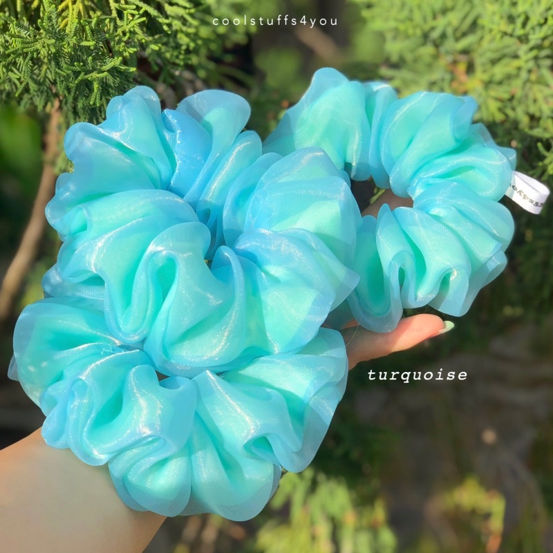 Đồ buộc tóc scrunchies voan phồng 2 lớp thiết kế✨