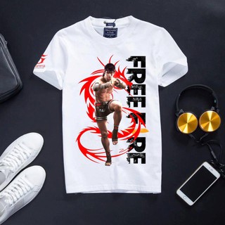 Áo Free Fire cotton cộc tay màu trắng chất mát in hình Kla FF-4