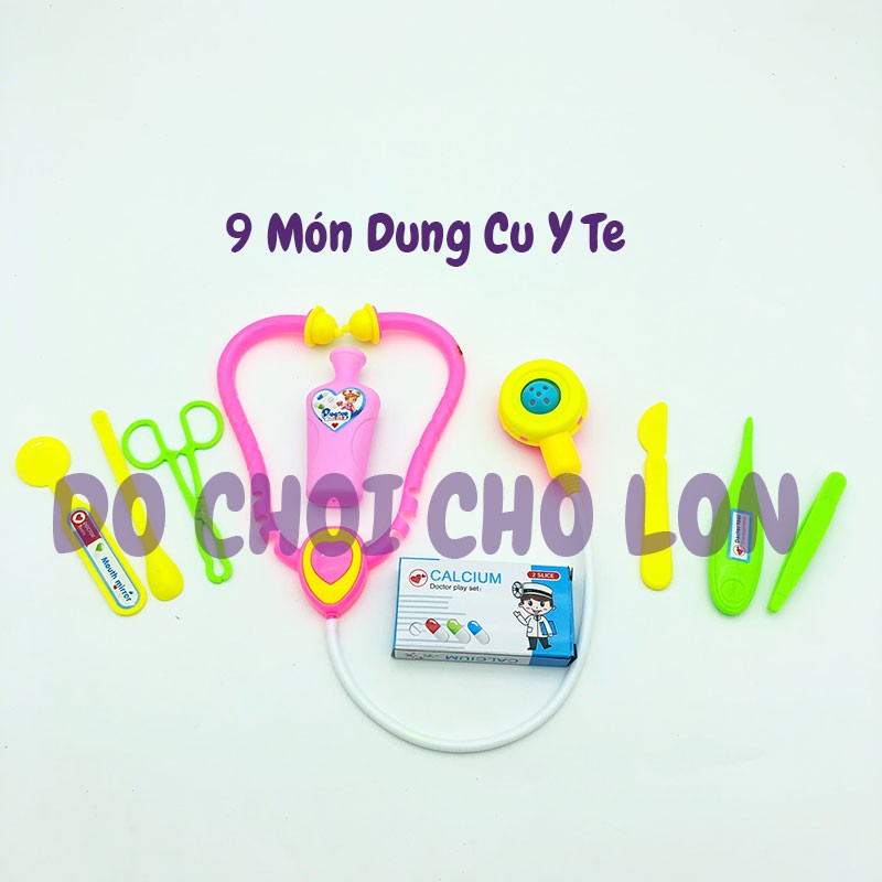 Vỉ đồ chơi bác sĩ 9 món dụng cụ y tế 669-010