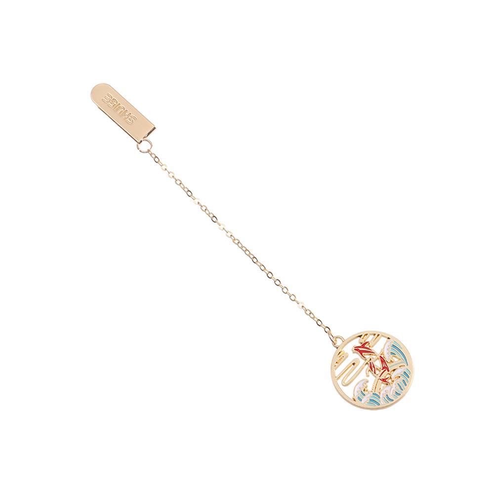 PISTA Bookmark Trường Học Văn Phòng Mặt Dây Chuyền Tua Rua Chim Hạc Quạ Đỏ Đánh Dấu Vị Trí