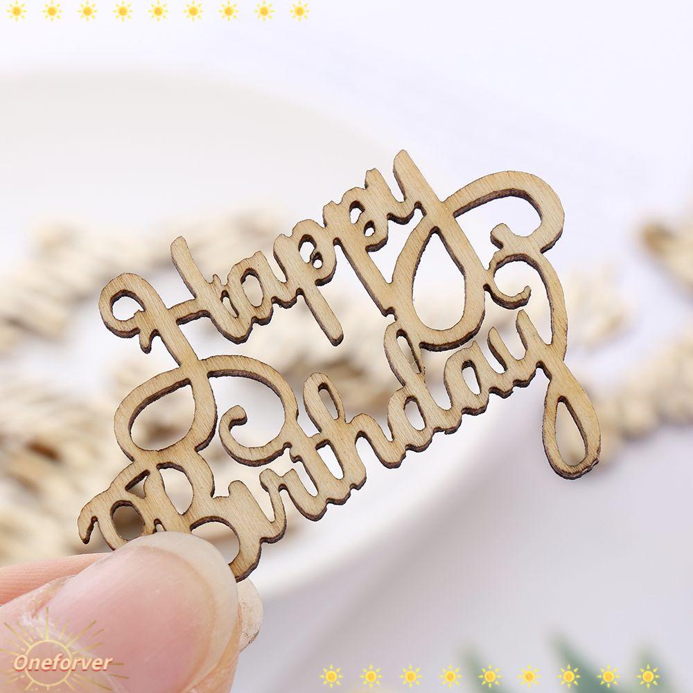 Bộ 15 Miếng Gỗ Khắc Chữ Thủ Công Màu Sắc Tự Nhiên Treo Trang Trí