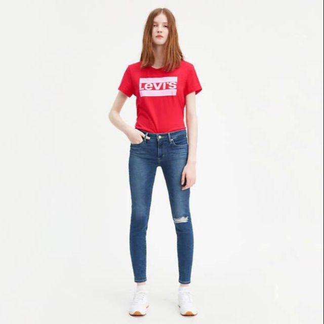 Quần xanh skinny levis