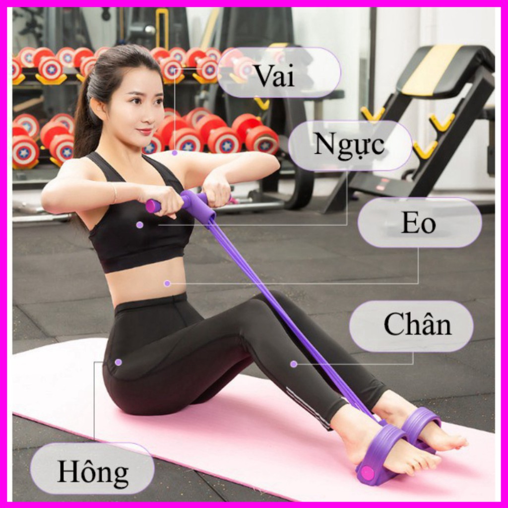 Dụng Cụ Tập Gym, Tập Cơ Bụng Tại Nhà, Kéo Tay Tummy Trimmer Dây Cao Su - GiaDụng1994