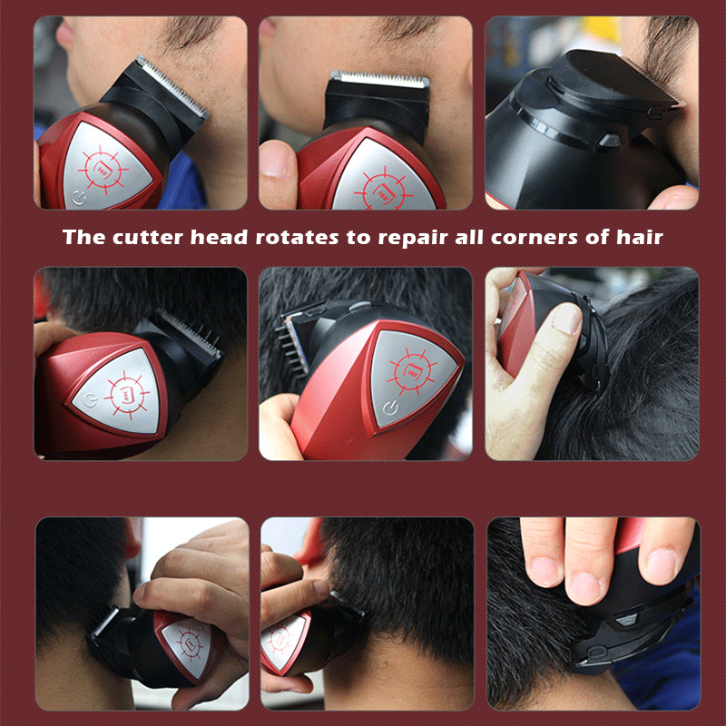 (Hàng Mới Về) Tông Đơ Hớt Tóc Tự Động Xoay 360 Độ Cho Nam