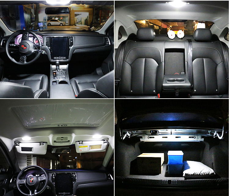 1Pcs 2835 LED Bulb 31mm 36mm 39mm 42mm C5W DC12V For Car Interior