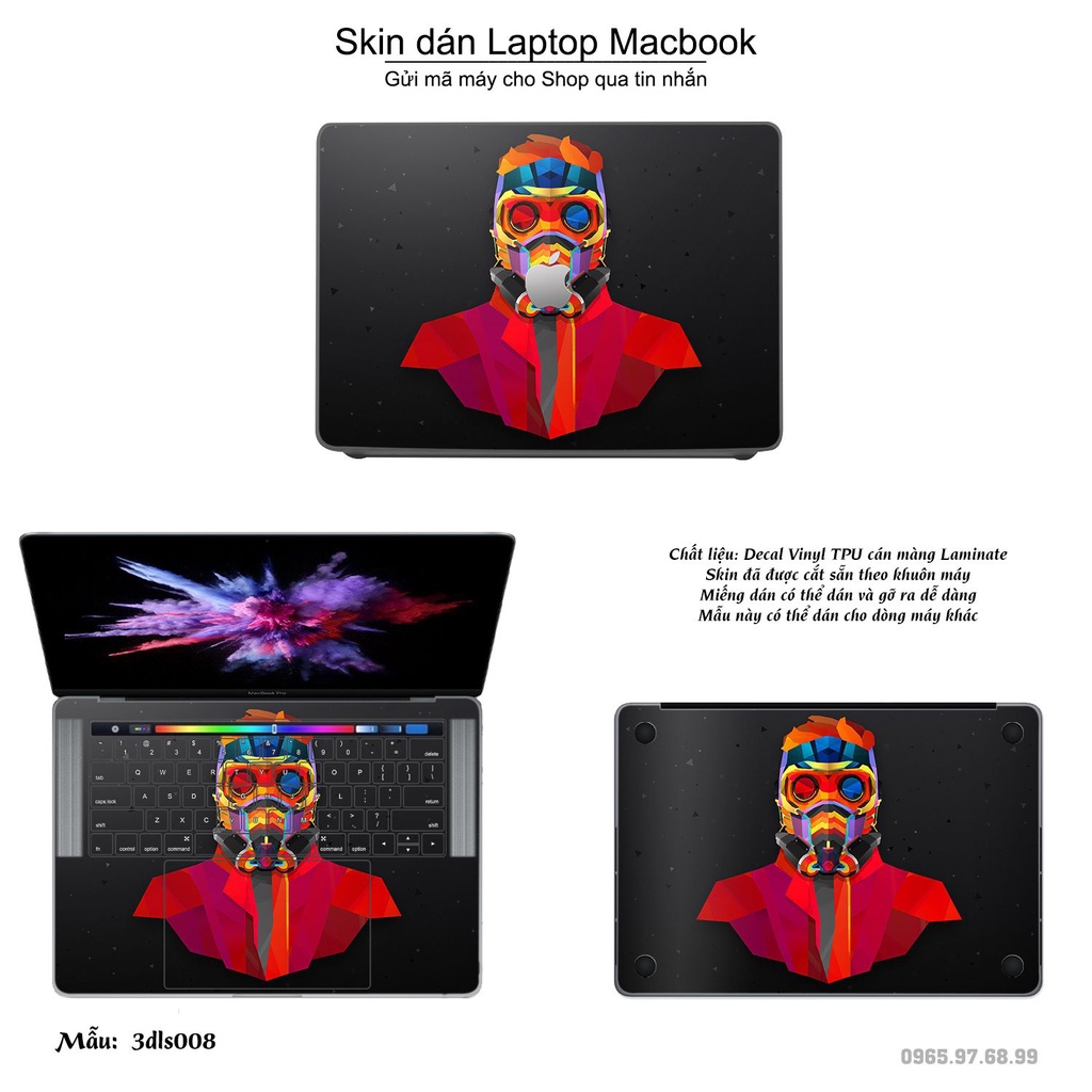 Skin dán Macbook mẫu 3D Abstract (đã cắt sẵn, inbox mã máy cho shop)