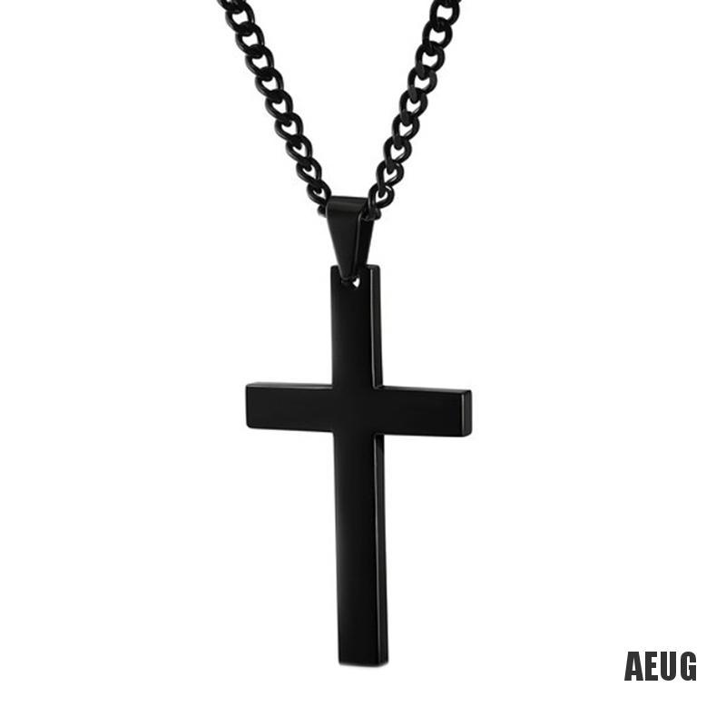 Vòng cổ Sợi Xích Mặt Thánh Giá Bằng Thép Không Gỉ Thời Trang Cho Nam