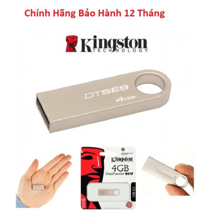 USB 2.0 Kingston DataTraveler SE9 4G, 8G, 16G, 32G, 64G Chính Hãng, Chống nước, Chống Va Đập Bảo Hành 12 Tháng