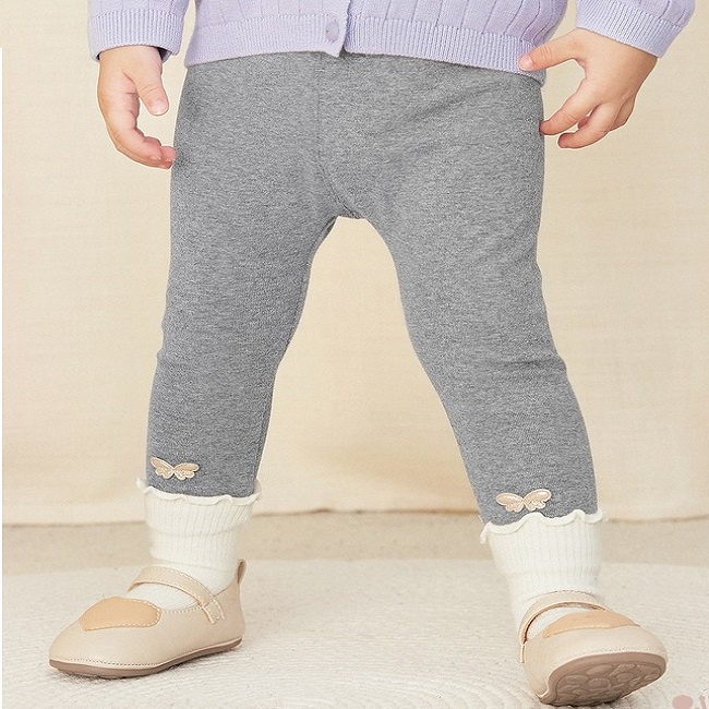 (0-4 tuổi) Quần legging bé gái hãng Balabala 200321123001 ôm sát, đàn hồi và thấm hút tốt