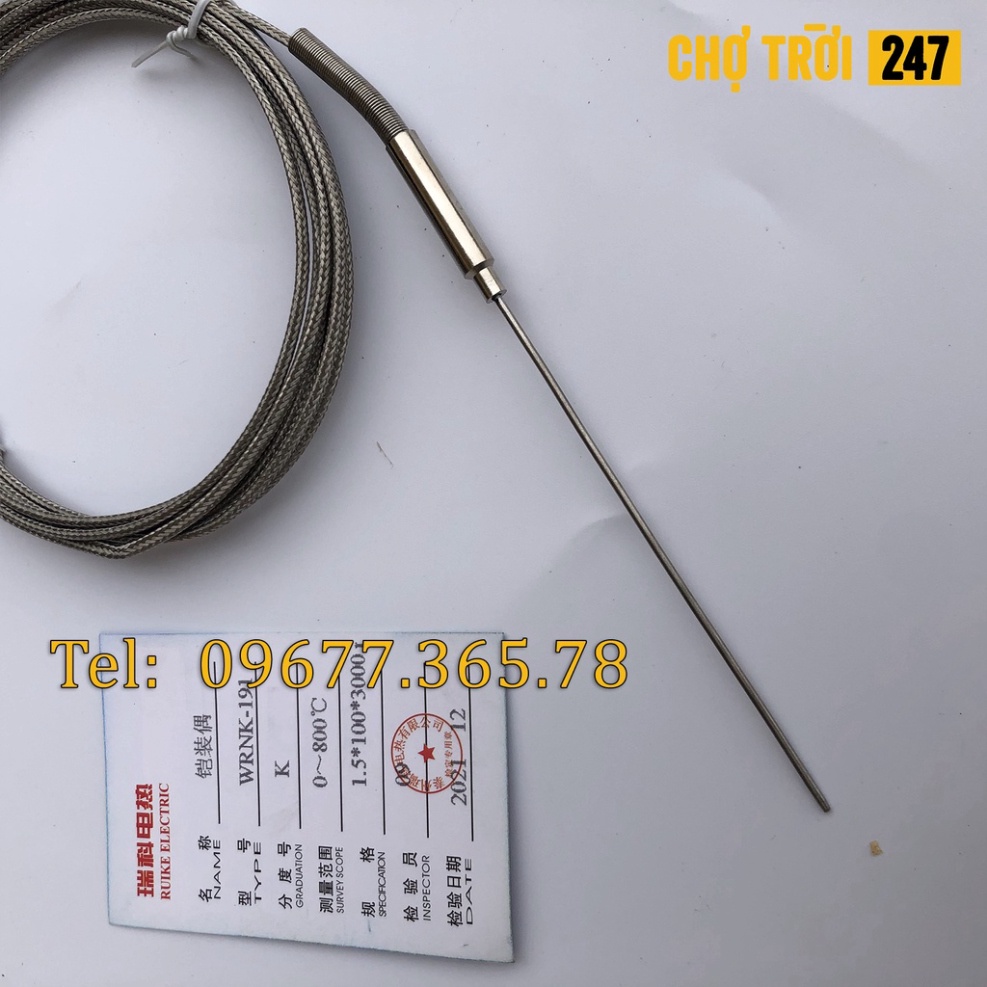(MIỄN SHIP) Dây cảm biến nhiệt, can nhiệt K model WRNK-191 đầu dò phi 1.5 và phi 3 tiện dụng chất lượng cao