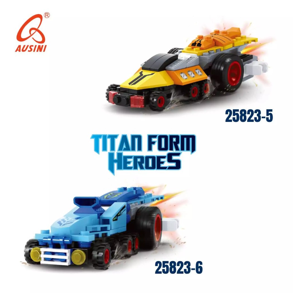 Đồ chơi lắp ráp AUSINI Titan Form Heroes - Máy bay chiến đấu và siêu xe Super God of War 25823