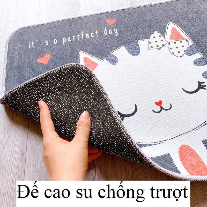 Thảm chùi chân hình thú chống trợt , dày dặn kt :40 x 60cm