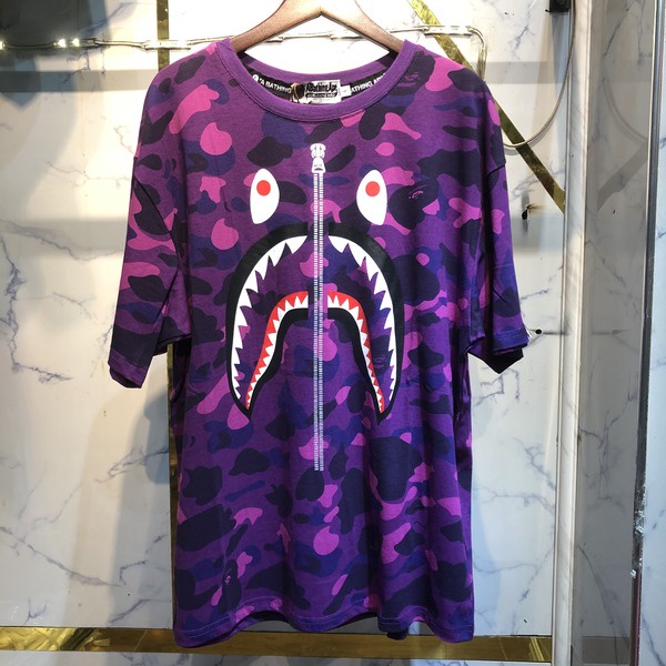 Áo Thun In Bape Cá Mập Tee Bape Cá Mập, Áo Phông Bape Cá Ngáo Unisex Form Rộng